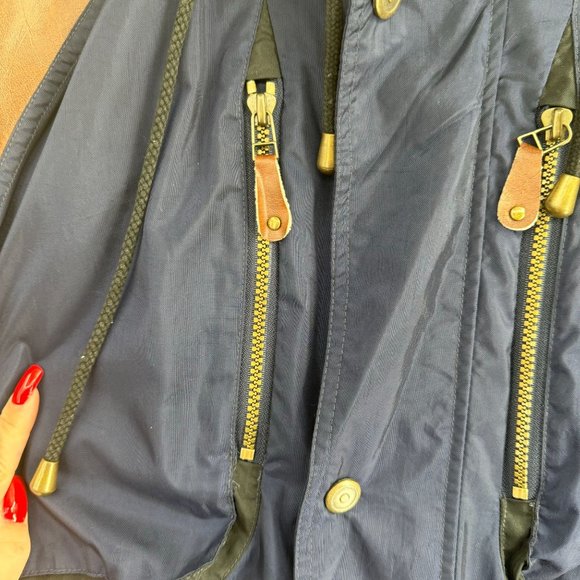 Vintage Ossi Skiwear Hooded‎ Snow Jacket Men's Size Medium Blue/Brown - Picture 8 of 16